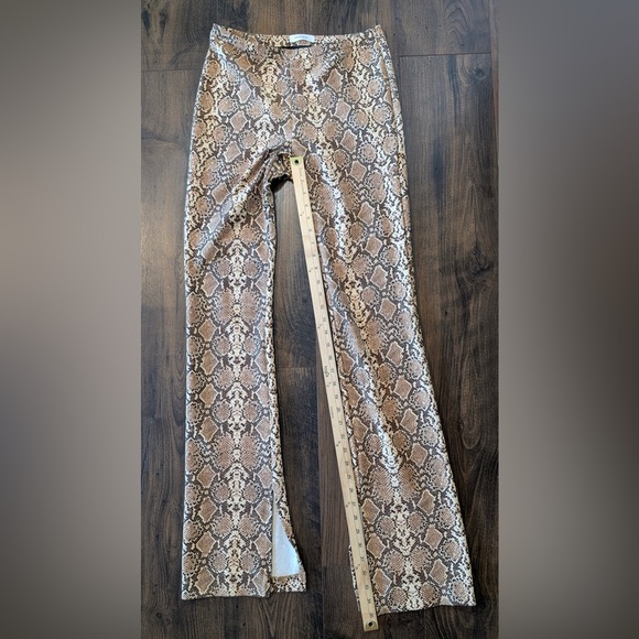 ANINE BING Women’s Python Print Split Cuff Cigarette Pants Size Small - Picture 12 of 12